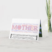 MOEDER: De vele rollen van een moeder - Feestdagen Kaart (Achterkant)