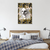 Moeder - De Vrouw in Masker / BW Canvas Afdruk (Insitu (Slaapkamer))