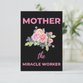 Moeder de wonderwerker bedankkaart (Staand voorkant)