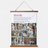 Moeder Definitie | 8 Foto Gepersonaliseerd Hangend Wandkleed (Voorkant)