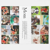 Moeder Definitie Familie Fotocollage Modern Fleece Deken (Voorkant (Horizontaal))