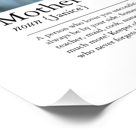 Moeder Definitie Foto Foto Afdruk (Hoek)