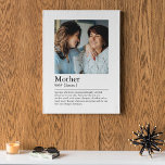 Moeder Definitie Foto Imitatie Canvas Print<br><div class="desc">Er is niemand die op een moeder lijkt! Laat je moeder weten wie ze voor je betekent met dit aandenken fotodoek. Design beschikt over een afbeelding naar keuze,  de naam van je moeder en de omschrijving van wat een moeder/moeder voor jou is. Perfect cadeau voor verjaardagen,  kerst of Moederdag.</div>