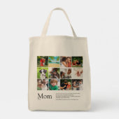 Moeder Definitie Modern 12 Foto Collage Tote Bag (Achterkant)