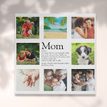 Moeder Definitie Quote Moederdag Fotocollage Imitatie Canvas Print<br><div class="desc">Geef uw favoriete foto's en persoonlijke tekst aan uw speciale mama,  mama of mama om een unieke gave te creëer voor Moederdag,  verjaardagen,  Kerstmis,  baby showers of elke dag waarop u wilt shows hoeveel ze voor u betekent. Show haar hoe geweldig ze elke dag is. Ontworpen door: Thisnotme©</div>