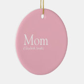 Moeder Definitie Quote Roze Keramisch Ornament (Rechts)