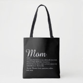 Moeder definitie script het beste ooit tote bag (Voorkant)