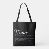 Moeder definitie script het beste ooit tote bag (Achterkant)