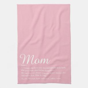 Moeder definitie script roze theedoek