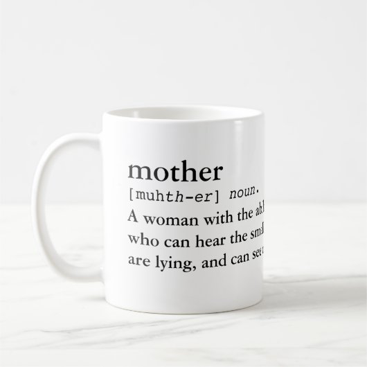 Moeder... Definitie van een mam Funny Mug Koffiemok (Links)