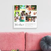 Moeder Definition Quote Foto Collage Canvas Afdruk (Insitu (Woonkamer))