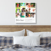 Moeder Definition Quote Foto Collage Canvas Afdruk (Insitu (Slaapkamer))
