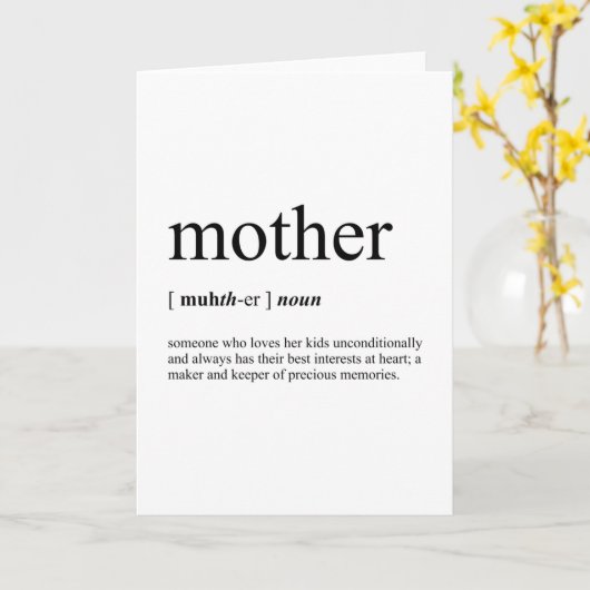 Moeder Definition White Kaart (Gele Bloem)