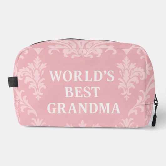 Moeder der Moeders Elegante Zachte Roze Wit Toilettasje (Voorkant)