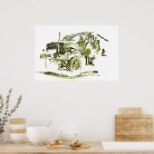 Moeder deuce M35A2 Poster Art (Keuken)