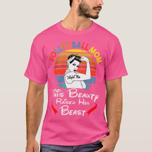 Moeder Deze Schoonheid Heeft Haar Beest Volleybal  T-shirt (Voorkant)