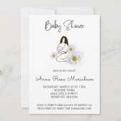 ** Moeder die Baby Daisy Flower Baby shower vastho Kaart (Achterkant)