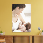Moeder die borstvoeding geeft baby 2 canvas afdruk (Insitu (Woonkamer))