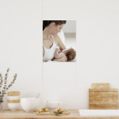 Moeder die borstvoeding geeft baby 2 poster (Keuken)