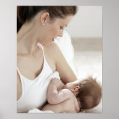 Moeder die borstvoeding geeft baby 2 poster (Voorkant)