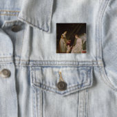 Moeder die borstvoeding geeft vierkante button 5,1 cm (In situ)