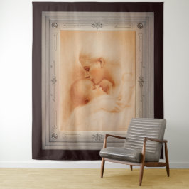 Moeder die haar Baby door Charles Gates Sheldon ku Wandkleed