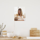Moeder die haar kind borstvoeding geeft poster (Keuken)