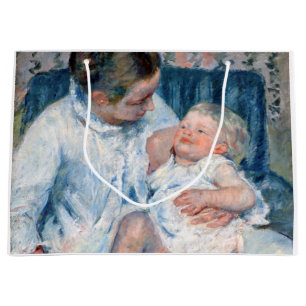 Moeder die haar slaperig kind, Cassatt, wil wassen Groot Cadeauzakje