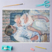 Moeder die haar slaperig kind, Cassatt, wil wassen Tissuepapier (Craft)