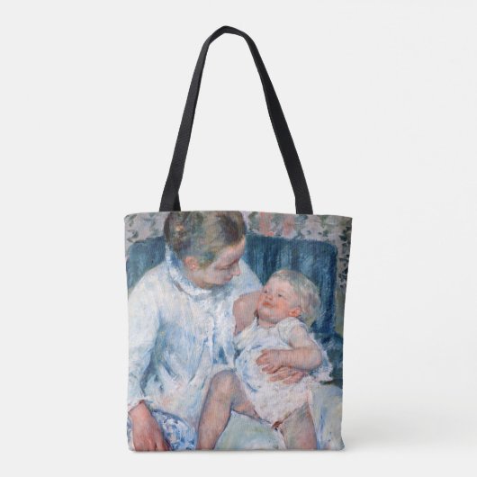 Moeder die haar slaperig kind, Cassatt, wil wassen Tote Bag (Achterkant)