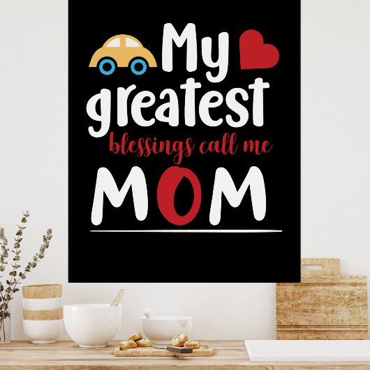 Moeder die mijn grootste zegels geeft, noem me mam poster (Keuken)