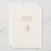  moeder die Piano speelt voor haar zoon Feestdagenkaart (Achterkant)