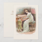 moeder die Piano speelt voor haar zoon Feestdagenkaart (Voorkant / Achterkant)