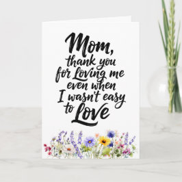 Moeder die van me houdt, zelfs als waterverf wild kaart