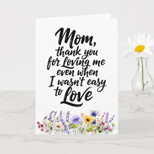 Moeder die van me houdt, zelfs als waterverf wild  kaart (Kleine Plant)