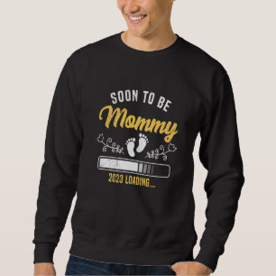 Moeder die zwanger is van mama verwacht dat baby trui