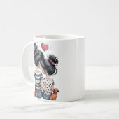 Moeder & Dochter A-Line Art-Unique Familie Gift Koffiemok (Voorkant links)