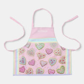 Moeder Dochter Aangepast hart Koekjes Pastel Apron Schort (Voorkant)