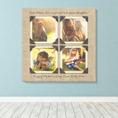 Moeder Dochter Aangepast Instagram Fotoraster Canvas Afdruk (Insitu (Houten vloer))