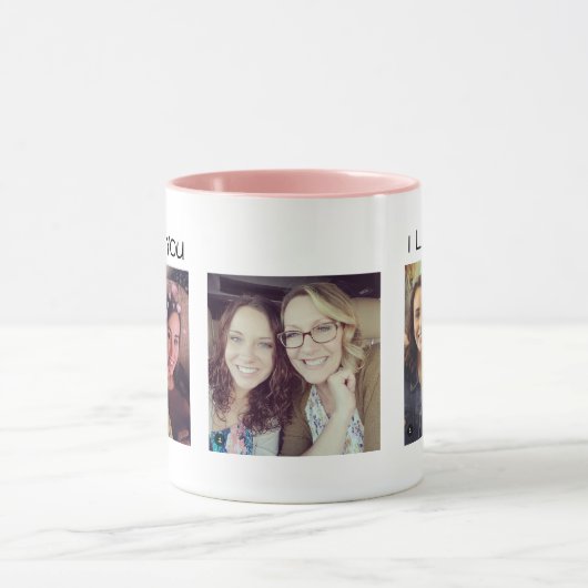 Moeder Dochter Aangepaste Foto Collage Mok (Midden)