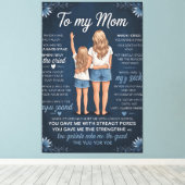 Moeder-Dochter Band Kunstprint – Sentimenteel Blon Canvas Afdruk (Insitu (Houten vloer))