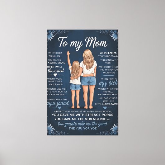 Moeder-Dochter Band Kunstprint – Sentimenteel Blon Canvas Afdruk (Voorkant)