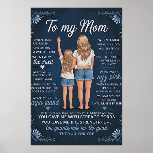 Moeder-Dochter Band Kunstprint – Sentimenteel Blon Poster (Voorkant)