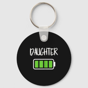 Moeder dochter batterij shirt volle batterij energ sleutelhanger