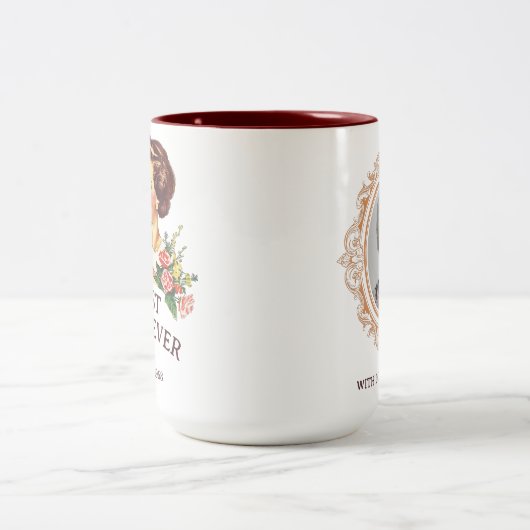  Moeder & Dochter Beste Mam Ooit Foto Tweekleurige Koffiemok (Center)