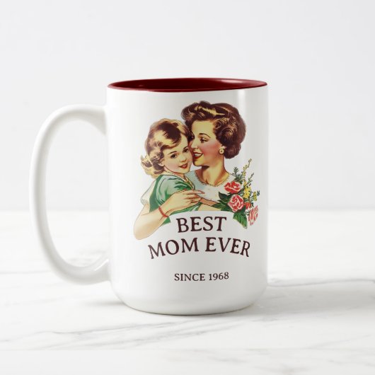  Moeder & Dochter Beste Mam Ooit Foto Tweekleurige Koffiemok (Links)