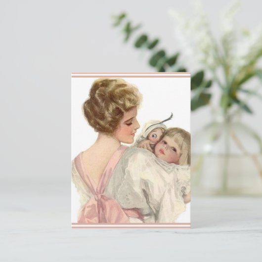  moeder dochter briefkaart (Staand voorkant)