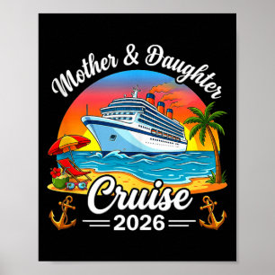 Moeder dochter cruise 2026 vakantie trip familie poster