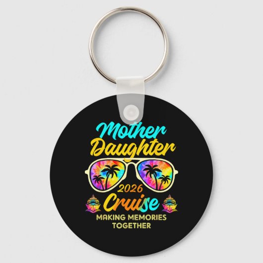 Moeder Dochter Cruise Reis 2026 Herinneringen Make Sleutelhanger (Voorkant)