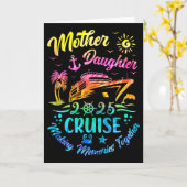 Moeder-dochter cruise trip 2025 Grappige moeder-do Kaart (Gele Bloem)